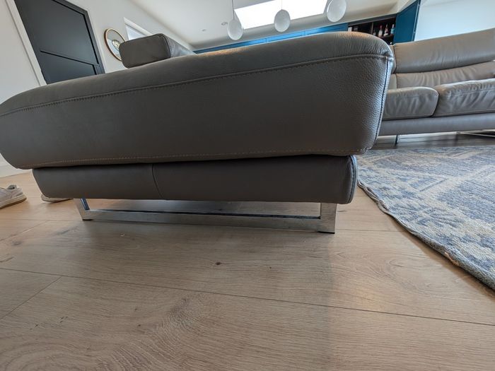 Natuzzi Editions leather corner sofa