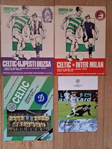 Celtic FC Collectible European Programmes X 4