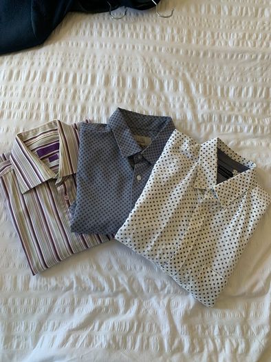 3 short-sleeved patterned shirts (M)