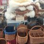 Large pet bed / carrier, 2 in 1, wicker+ sheepskin Image 4