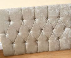 Single Velvet Diamante Headboard