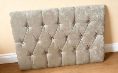 Single Velvet Diamante Headboard