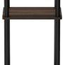 FREE EXPRESS SHIPPING Just 3-Tier Turn-N-Tube End Table, Side Table, Nightstand, Columbia Walnut/Black Image 3