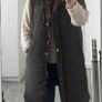 Marc Angelo Long Khaki Green Hooded Puffer Gilet Bodywarmer XXL Image 4
