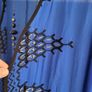 Matthew Williamson Blue Black Fringed Drape Sz 10 Uk (fit 8 - 12 Uk) Image 8