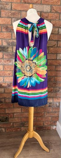 Colourful Tie-neck Summer Dress
