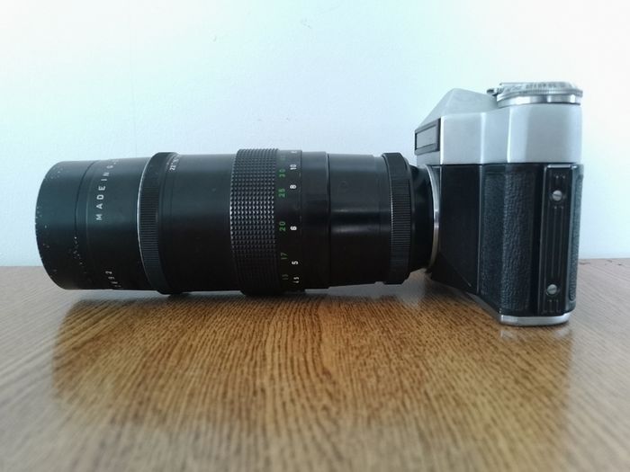Zenit E Pentacon 4/200 Vintage SLR camera USSR Soviet Russian 35 mm KMZ Refurbished 800154634