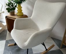 White borg soft rocking chair armchair nursery EZ Living