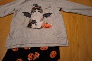 Girls halloween top and leggings set 6-8 yrs