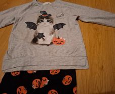Girls halloween top and leggings set 6-8 yrs