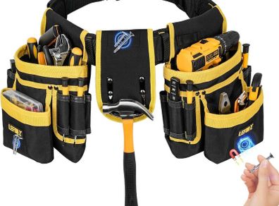 Brand New IVODEELA 27-Pocket Heavy Duty Tool Belt (Magnetic Pouches)