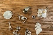Joblot of vintage sterling silver charms