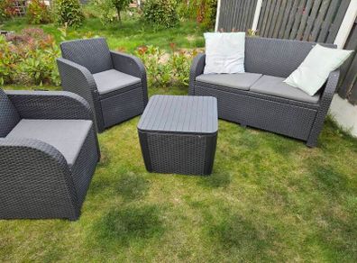 4 Seat Rattan Garden Set