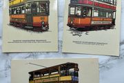 Vintage Tram Postcards x 3, Glasgow &amp; West Ham, UK.