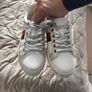Fashion Design Superstar Silver White Golden Bee Embroidered Shoe Sneakers Sz 3.5uk Image 10
