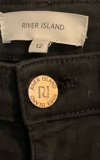 River Island 'Molly' Mid-Rise Skinny Jeans Black