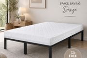 Small Double Metal Bed Frame with Mattress