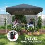 3x3 Pop Up Gazebo with Sidewalls Adjustable Garden Patio Party Tent Dark Grey Image 5