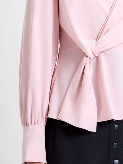 French Connection brand new Pink Laurel Crepe Peplum blouse size 8