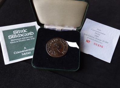 1988 Dublin Millennium Medal - Sitric Silkbeard Bronze Edition ( Low Serial No. 496 )