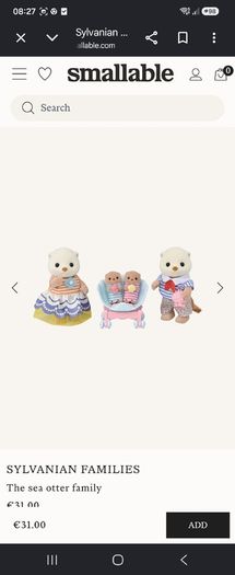 sylvanian families sea ottter family