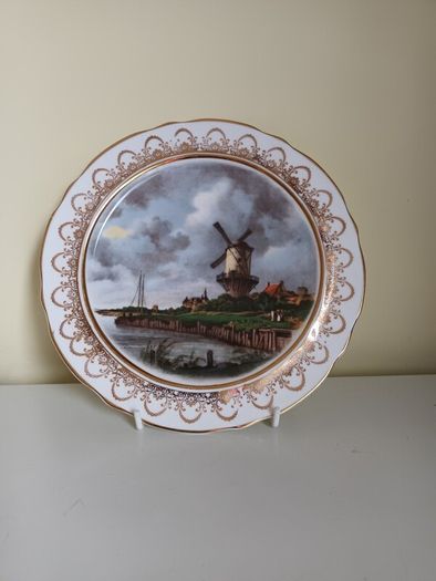 ARKLOW  Plate. 'Shoreline Landscape with Mill Scene '