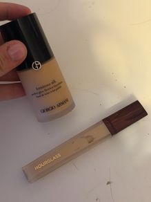 armani foundation and hourglass concealer