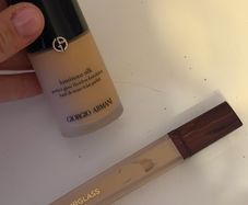 armani foundation and hourglass concealer