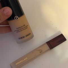armani foundation and hourglass concealer