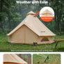 Oxford Bell Tent 4 Seasons 3 m Yurt Tent for Camping with Stove Jack Waterproof Breathable Holds up to 3 People with Zipped Detachable Floor Image 3