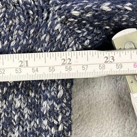 Curated Utility Stockholm Men's XL Navy Blue White Knitted Crew Neck Sweater