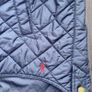 Polo Ralph Lauren  Navy Quilted Barn Jacket Gold Snap Buttons/with signature red pony logo. Image 5