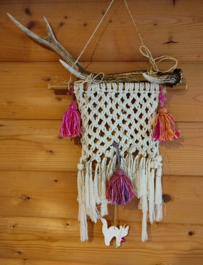 Decoration  with deer antler