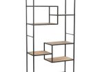 Bookcase Solid Firwood and Steel 90.5x35x180 cm