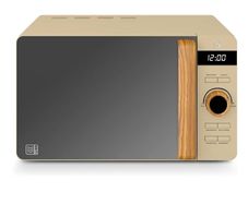 Nordic Digital Microwave with 6 Power Settings, 60 Minute Timer, LED Display and Defrost Mode, 20L, 800W, Oatmeal