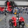 Heavy Duty 2T/4400Lbs Overhead Geared Push Beam Trolley, Red Hoist Lifing Tackle Roller Trolley Hoist Lifting Tackle with Chain Image 7