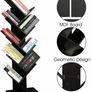 Black Tree Bookshelf, Kids Wooden Bookcase, Rustic Industrial Cube Bookshelves, Slim Tall Book Stand, Free Standing Book Shelf Image 6