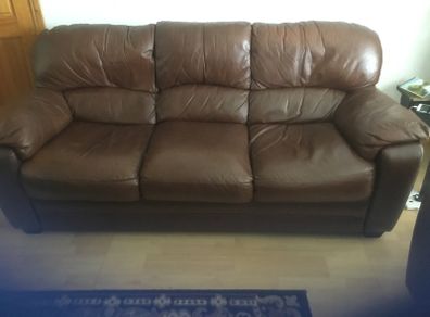 3 seater leather sofa