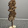 Handmade Wooden Rose 3D Effect - Enjoy Every Moment Image 3