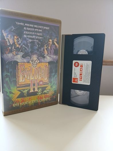 Evil Dead 2 Kiss Your Nerves Goodbye Film On Large Box Rental Version (Not Ex Rental)