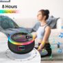 Bluetooth Shower Speaker, 2025 Portable Bluetooth Speaker 5.3 with Time Display, IPX7 Waterproof with Suction Cup, RGB Lights, Stereo Bass, Wireless for Bathroom/Party/Travel/Outdoor, Black Image 4
