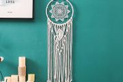 Dream Catcher, Woven Macrame Wall Hanging Boho Wall Decor Handmade Large Dreamcatcher Ornament Craft Gift