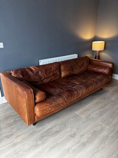 3 seater leather sofa