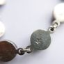 Vintage Sterling Silver 925 Faceted Garnet Link hallmarked Bracelet length 8" - 18,5g Image 10
