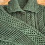 Aran Cardigan Green Image 6