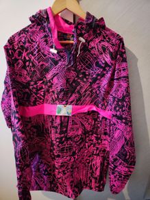 Vintage Neo Pink & Black City Print Shell Suit Jacket