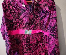 Vintage Neo Pink & Black City Print Shell Suit Jacket