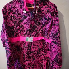 Vintage Neo Pink & Black City Print Shell Suit Jacket