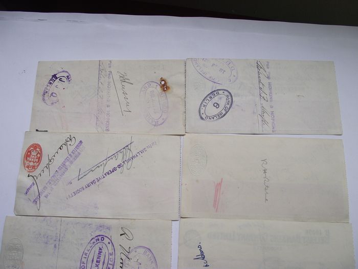 A Collection of 7 Vintage Cheques from Belfast Banking Company Ltd (1910-1951)