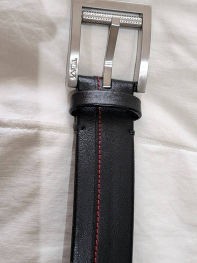 Tumi Leather Casual Belt Black